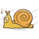Gentle Orange Snail Embroidery Design